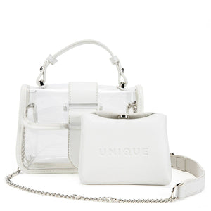 Cartera Transparente Distinctive Style - Blanco - Unique